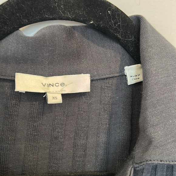 Vince Polo Ribbed Button Up Thong Bodysuit Black - Picture 6 of 9